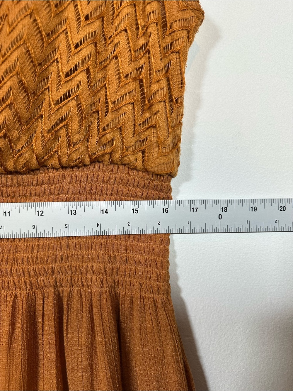 Kings Road Boho Knit Tiered Midi Dress Rust Orange Plus Size 2X Autumn Wedding - Picture 8 of 9